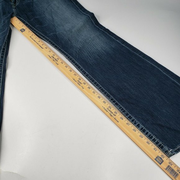 Big Star Buckle 'Orion' Dark Wash Slim Boot Jeans 34L 34x33 - Picture 10 of 12